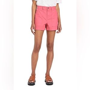 A New Day - Women's High-Rise Utility Shorts - pink (salmon)  - size 2 - new